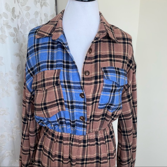 PrettyLittleThing Flannel Pajama Jumper Size 6 - Picture 11 of 12